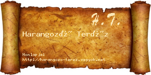 Harangozó Teréz névjegykártya